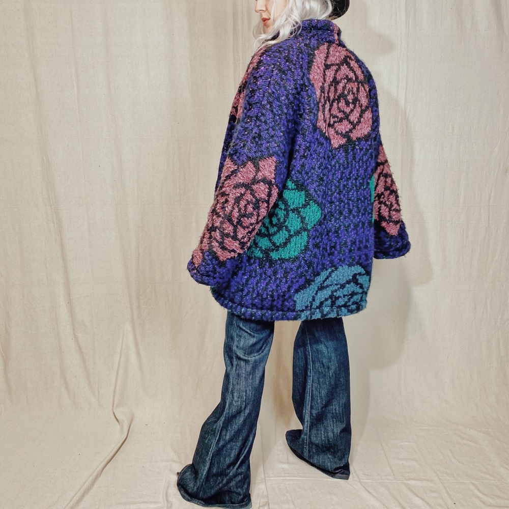 Vintage | 80's Blue Floral Coat
